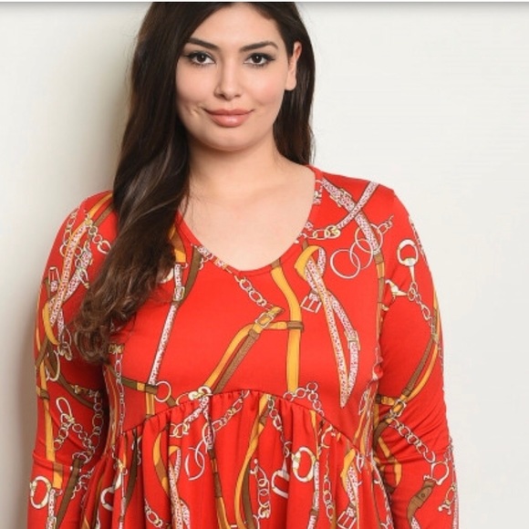 Beautiful red relaxed top - Picture 2 of 4